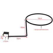 Wall-Mount Motorcycle Helmet Rack – Black Steel Holder for Hats, Helmets, Coats
