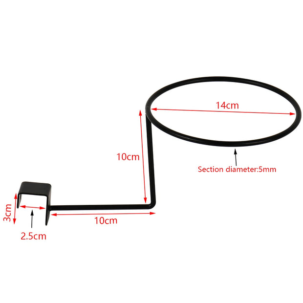 Wall-Mount Motorcycle Helmet Rack – Black Steel Holder for Hats, Helmets, Coats