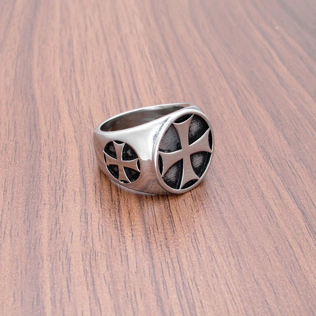 Iron Cross Biker Ring – 316L Stainless Steel Vintage Punk Rider Jewelry | Low Riders MC