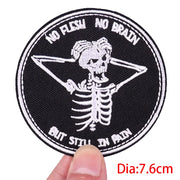 "Ride Hard" Embroidered Biker Patch Set – Iron-On Motorcycle Badges for Jackets, Vests & Gearheads