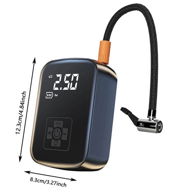 12V Mini Electric Air Pump – Cordless Tire Inflator for Car, Motorcycle, Bike | 150 PSI Digital Compressor