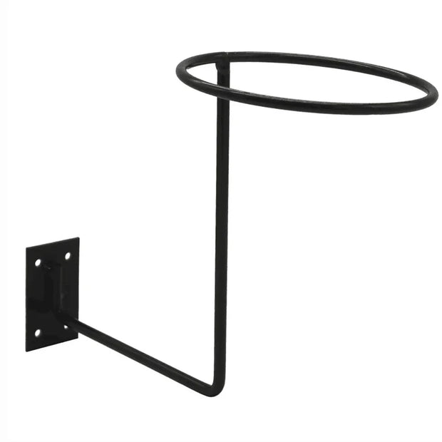 Wall-Mount Motorcycle Helmet Rack – Black Steel Holder for Hats, Helmets, Coats