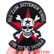 "Ride Hard" Embroidered Biker Patch Set – Iron-On Motorcycle Badges for Jackets, Vests & Gearheads