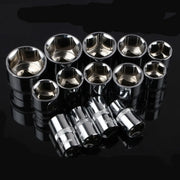 Chrome Socket Wrench Set – 12pc Heavy-Duty Repair Kit for Motorcycles, Cars, Boats & More