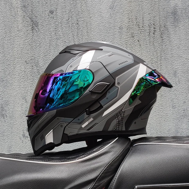 Motorcycle Helmet  ORZ Z-169 | Flip-Up Full Face Dual Visor Helmet