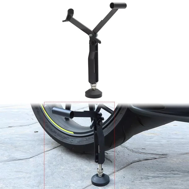 Foldable Heavy-Duty Motorcycle Lift Stand – Adjustable Carbon Steel Frame with Armrest Support