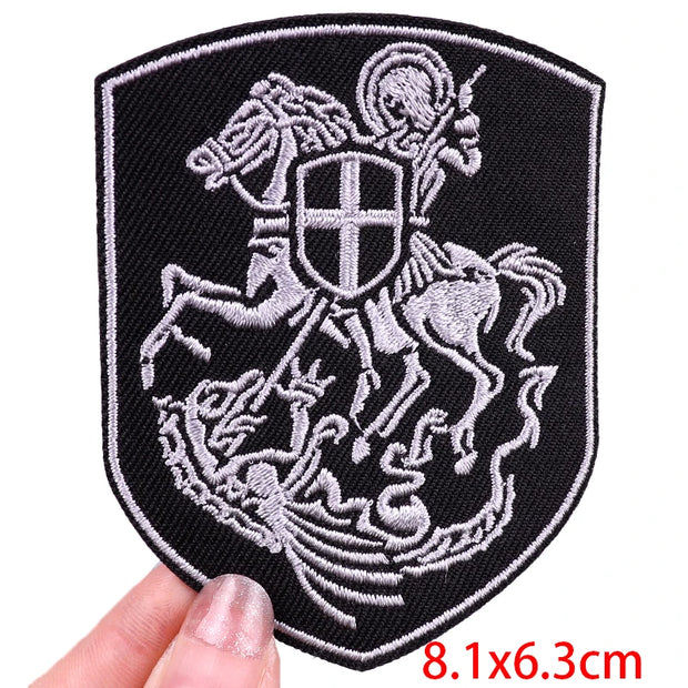 "Ride Hard" Embroidered Biker Patch Set – Iron-On Motorcycle Badges for Jackets, Vests & Gearheads