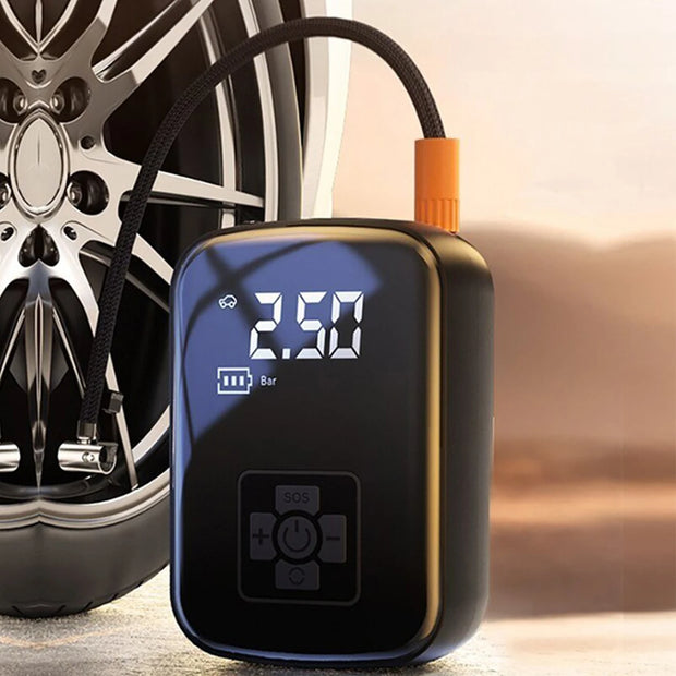 12V Mini Electric Air Pump – Cordless Tire Inflator for Car, Motorcycle, Bike | 150 PSI Digital Compressor