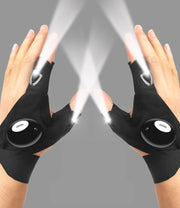 LED Flashlight Gloves – Waterproof Fingerless Gloves for Night Work, Engineering and more