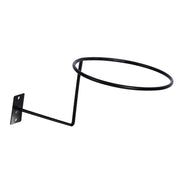 Wall-Mount Motorcycle Helmet Rack – Black Steel Holder for Hats, Helmets, Coats