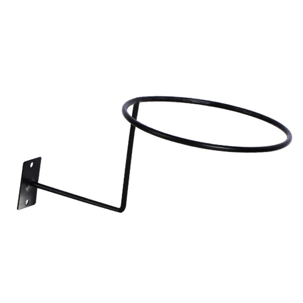 Wall-Mount Motorcycle Helmet Rack – Black Steel Holder for Hats, Helmets, Coats