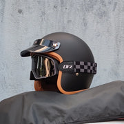 Retro-Style Motorcycle Half Helmet