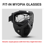 Full Face Motorcycle Goggle Mask – Anti-Fog Dustproof Riding Goggles with Removable Face Shield