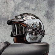 Retro-Style Motorcycle Half Helmet
