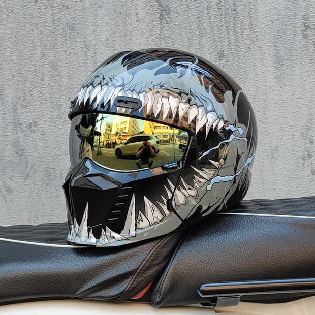 ORZ Full Face Motorcycle Helmet – High-Safety, Dual-Wear Versatility