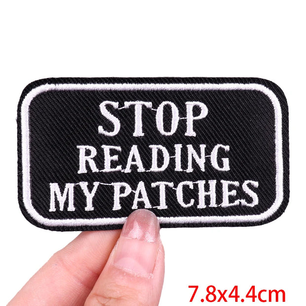 "Ride Hard" Embroidered Biker Patch Set – Iron-On Motorcycle Badges for Jackets, Vests & Gearheads