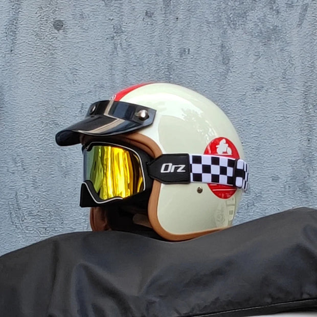 Retro-Style Motorcycle Half Helmet