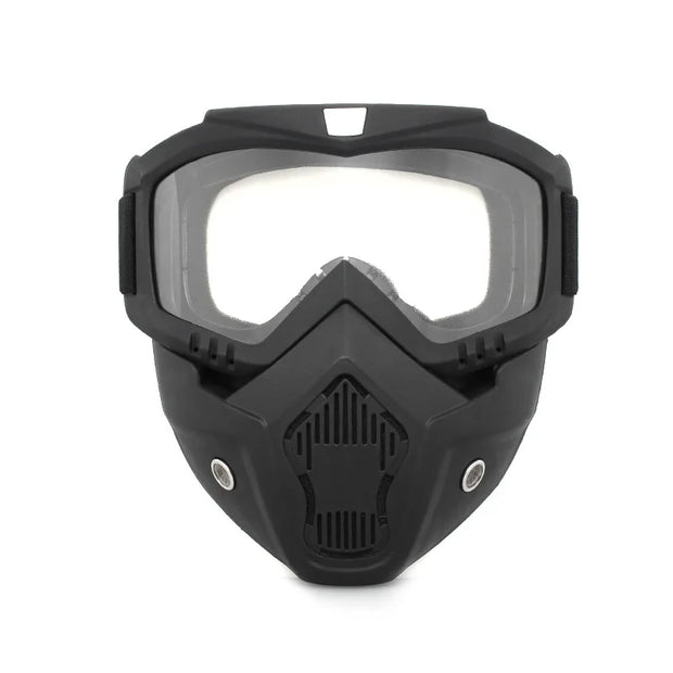 Full Face Motorcycle Goggle Mask – Anti-Fog Dustproof Riding Goggles with Removable Face Shield