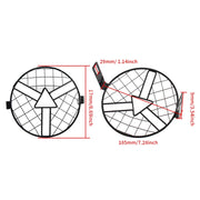 Motorcycle Universal Vintage Headlight Protector Grill Light Lamp Cover