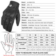 ALPINES FOX AFG-15 Summer Leather Motorcycle Gloves