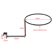 Wall-Mount Motorcycle Helmet Rack – Black Steel Holder for Hats, Helmets, Coats