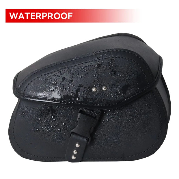 Universal Motorcycle Saddlebags – PU Leather Storage for Any Ride