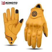 MJMOTO Tactical Goat Leather Riding Gloves
