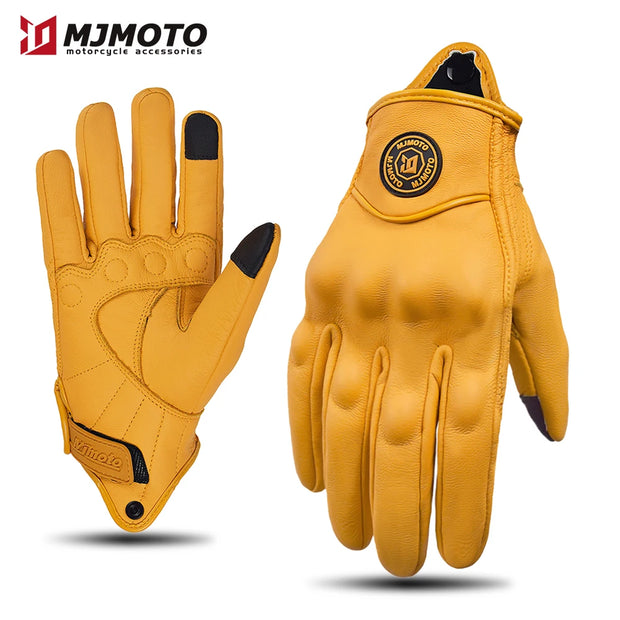 MJMOTO Tactical Goat Leather Riding Gloves