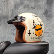 Retro-Style Motorcycle Half Helmet