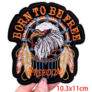 "Ride Hard" Embroidered Biker Patch Set – Iron-On Motorcycle Badges for Jackets, Vests & Gearheads