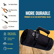 Heavy-Duty Roll-Up Tool Bag Organizer – 6 Detachable Pouches – Built for the Road
