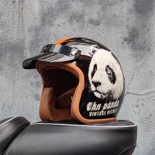 Retro-Style Motorcycle Half Helmet