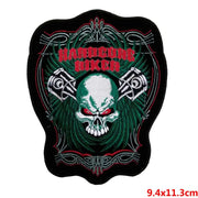 "Ride Hard" Embroidered Biker Patch Set – Iron-On Motorcycle Badges for Jackets, Vests & Gearheads
