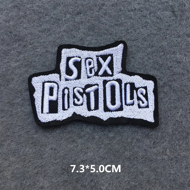Heavy Metal Band Patches – Punk Rock Iron-On Appliques for Jackets, Vests, Denim (V)